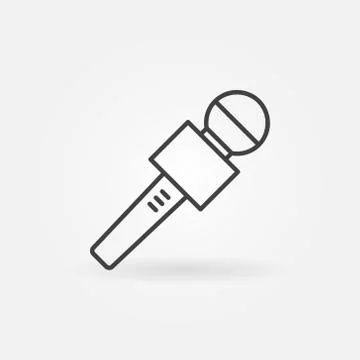 Microphone line vector icon. Mic symbol Stock Illustration