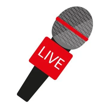 Microphone for live news Stock Illustration