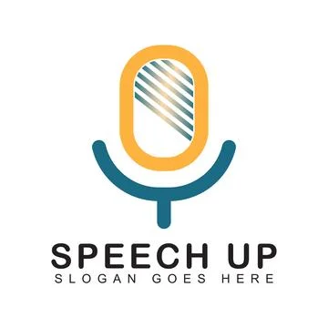 Microphone logo icon Stock Illustration
