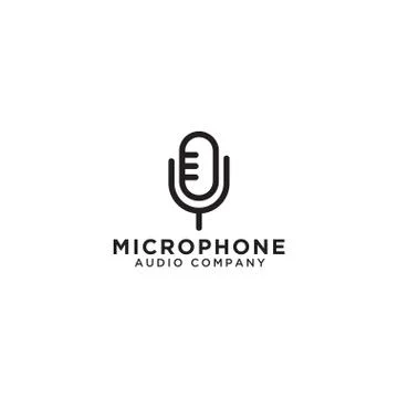 Microphone logo icon template Stock Illustration