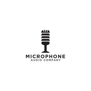 Microphone logo icon template Stock Illustration