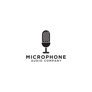 Microphone logo icon template Stock Illustration
