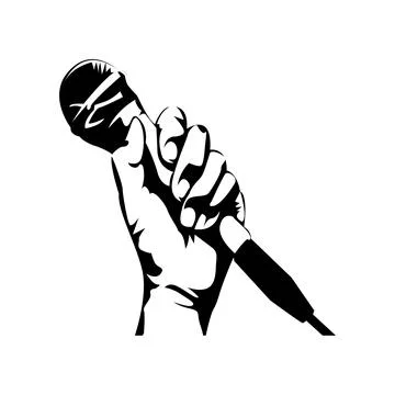 Microphone logo Stock Illustration