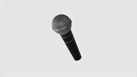Microphone Loop with Alpha Channel 4K Stock Footage 291460111