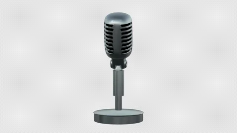 Microphone Loop With Alpha Channel 库存影片 346740698