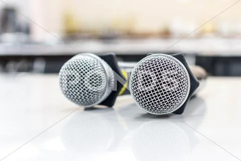 Microphone In Meeting Or Conference Room