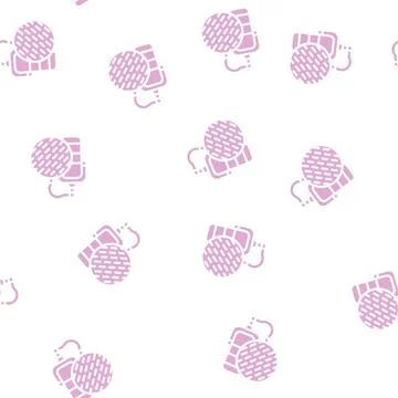 Microphone with mesh glyph vector seamless pattern イラスト素材