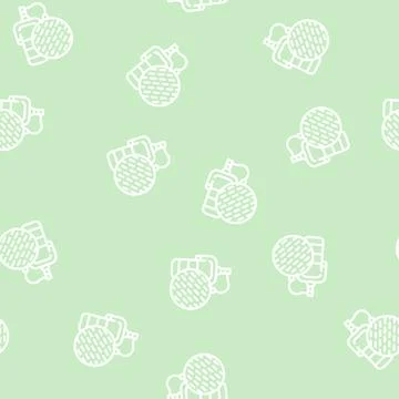 Microphone with mesh line vector seamless pattern Stock Illustration