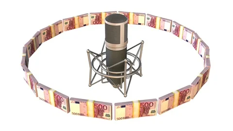 Microphone money loop Stock Footage 86005525