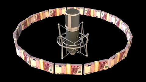 Microphone money loop Video stock 86006508