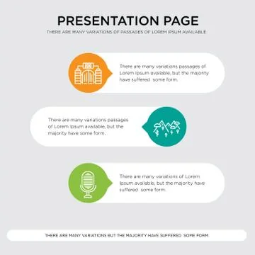 Microphone, Mountains, Zoo presentation Stock Illustration