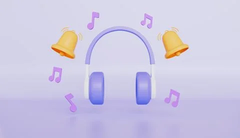 Microphone with music note is symbol, audio tune or harmony tone, mic record Stock Illustration