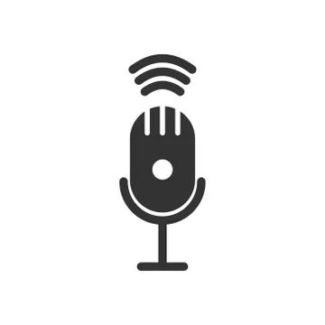 Microphone network vector design template illustration Stock Illustration