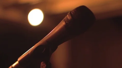 Microphone In Out Focus Stock Footage 79031172