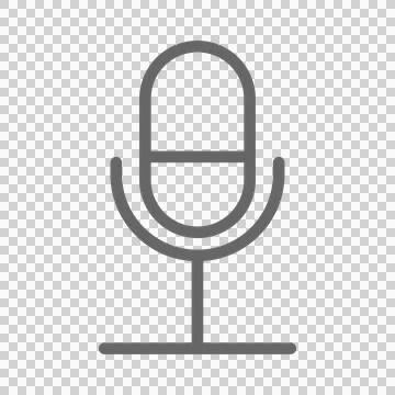 Microphone Outline Icon. Editable Stroke. Can be used for website UI  Illustrazione stock
