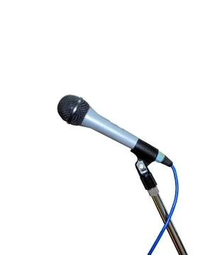 Microphone over white Stock Photos