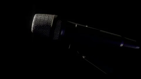 Microphone pan around 1 SPARKLES Stock Footage