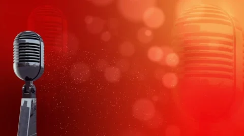 Microphone With Particles Stockbeeldmateriaal 40744718