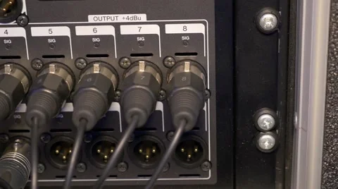 Microphone Patch Bay Stock Footage 40319839
