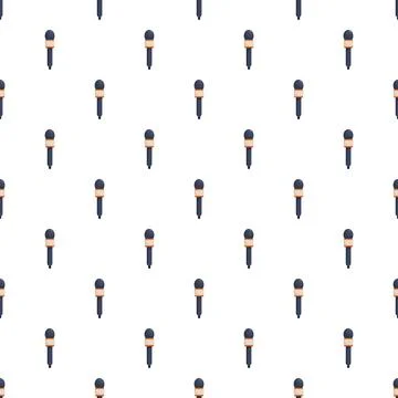 Microphone pattern representing news, media, and communication Stock Illustration