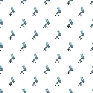 Microphone pattern seamless repeating audio recording background Stock Illustration