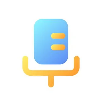 Microphone pixel perfect flat gradient color ui icon Illustrazione stock