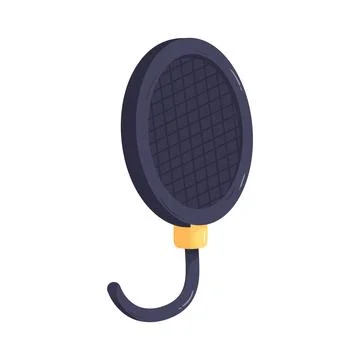 Microphone pop filter Stock Illustration
