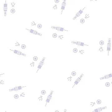 Microphone port glyph seamless pattern Stock Illustration