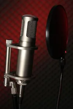 Microphone Portrait Foto stock