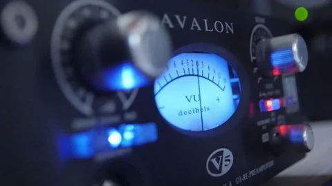 Microphone Preamp Avalon V5 Stock Footage 101434518