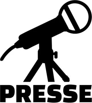 Microphone with press Stock Illustration