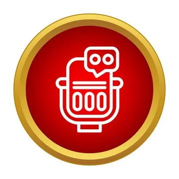 Microphone producing voice sound waves with speech bubble Stock Illustration