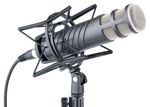 Microphone. Professional dynamic or condenser microphone Stock Photos