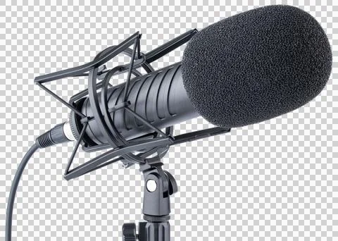 Microphone. Professional dynamic or condenser microphone Stock Photos