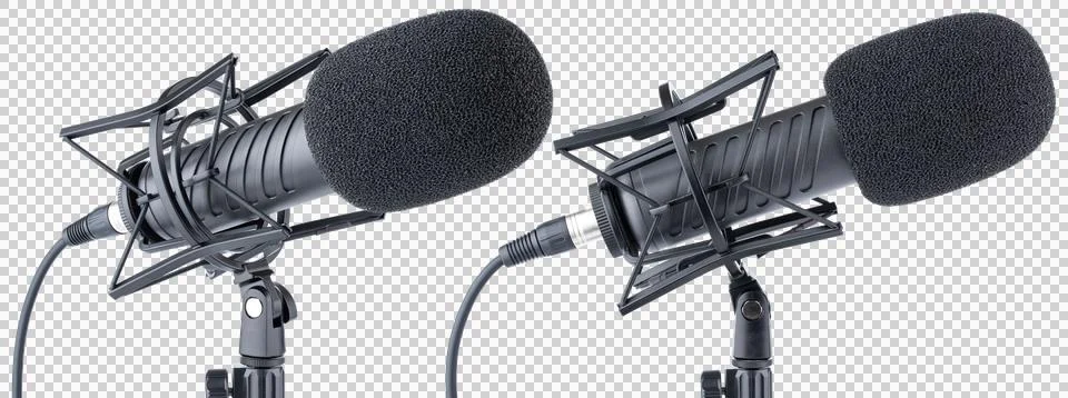 Microphone. Professional dynamic or condenser microphone Stock Photos