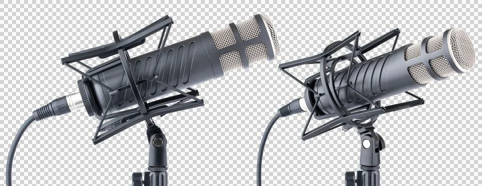 Microphone. Professional dynamic or condenser microphone Stock Photos