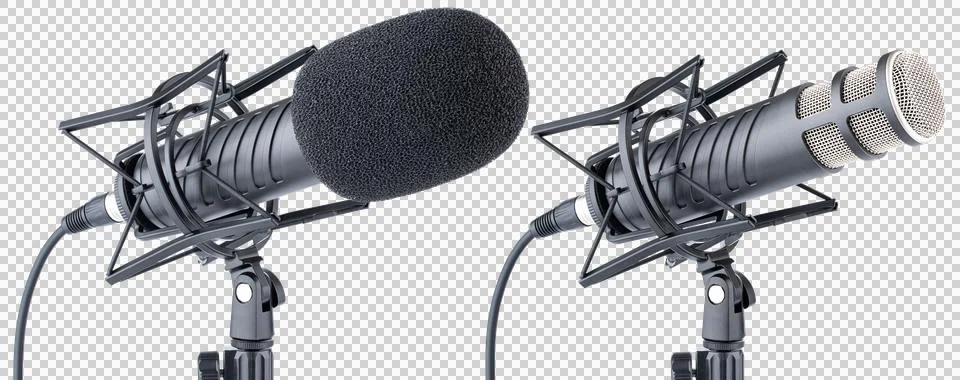 Microphone. Professional dynamic or condenser microphone Stock Photos