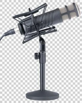Microphone. Professional dynamic or condenser microphone Stock Photos