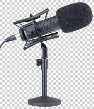 Microphone. Professional dynamic or condenser microphone Stock Photos