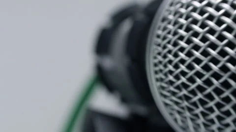 Microphone on the rack  Stock Footage 49684784