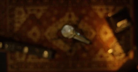 Microphone on the rack Stock Footage 114830575