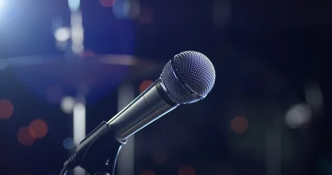 Microphone on the rack Stock Footage 114835282