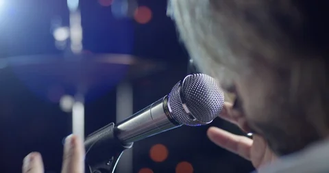 Microphone on the rack Stock Footage 114836084