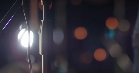 Microphone on the rack Stock Footage 114836112