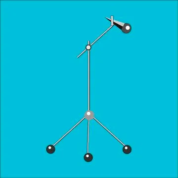 Microphone on a rack Illustrazione stock