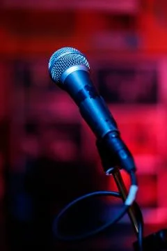 Microphone ready for live Stock Photos