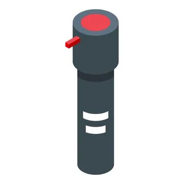 Microphone recording audio with red button and white stripes Stock Illustration