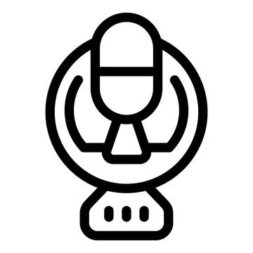Microphone recording global communication icon with a modern twist Stock Illustration