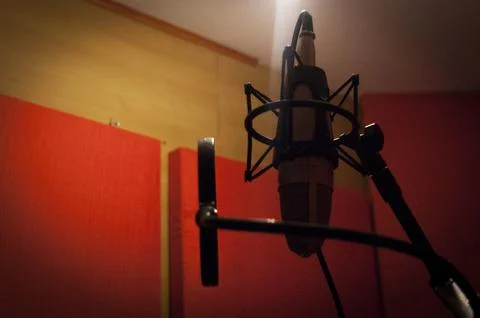 Microphone in recording studio. Microphone concept. Stock-Fotos