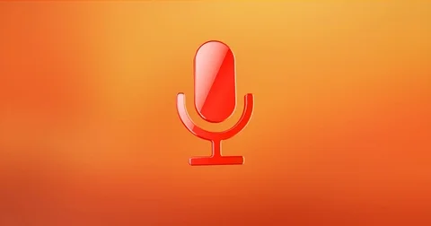 Microphone Red 3d Icon Stock Footage 71153779